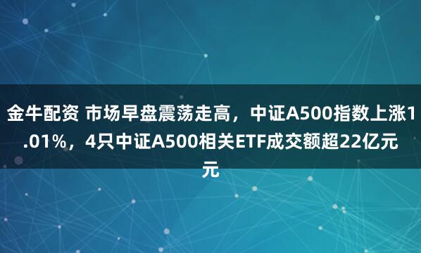金牛配资 市场早盘震荡走高，中证A500指数上涨1.01%，4只中证A500相关ETF成交额超22亿元