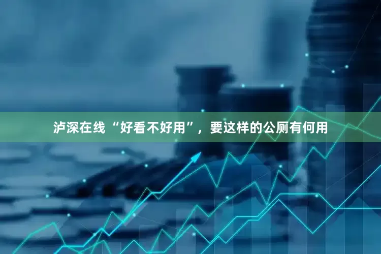 泸深在线 “好看不好用”，要这样的公厕有何用