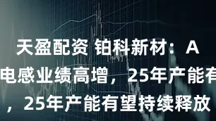 天盈配资 铂科新材：AI驱动芯片电感业绩高增，25年产能有望持续释放